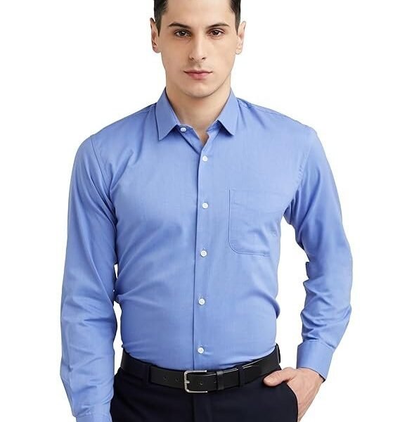 Peter England Men's Everyday Regular Fit Solid Shirt