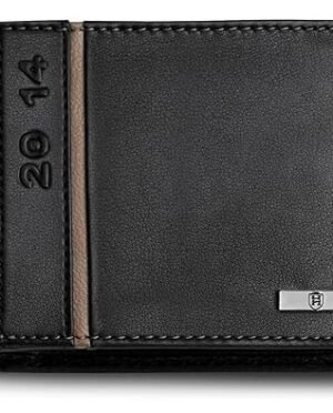 HORNBULL Miller Wallet for Men | Stylist Mens Wallet with RFID Blocking | Wallet Men Genuine Leather Black Nappa | Gift for Men