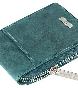WildHorn RFID Protected Leather Wallet for Men,Blue Hunter